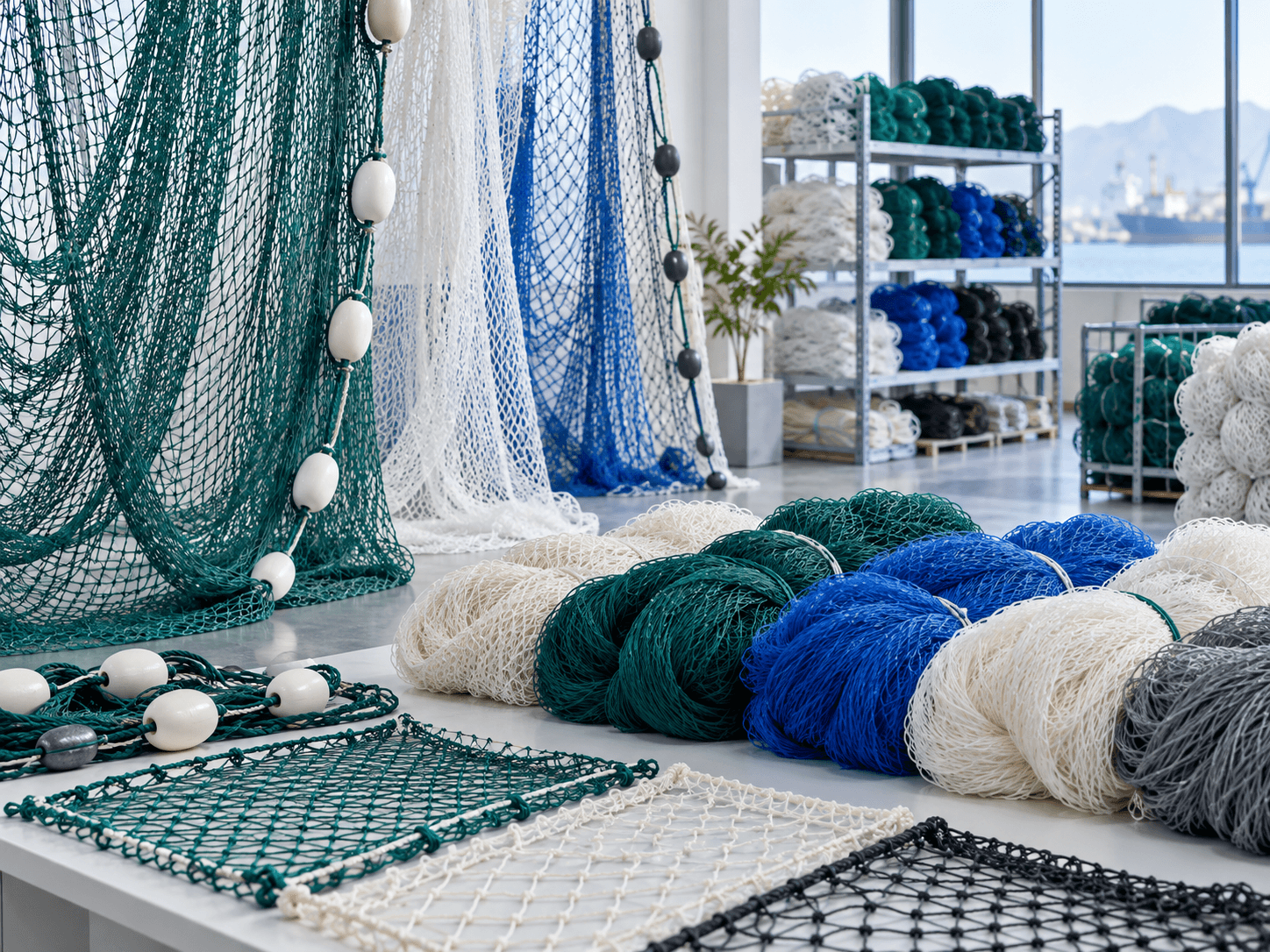 Custom fishing net construction and material options