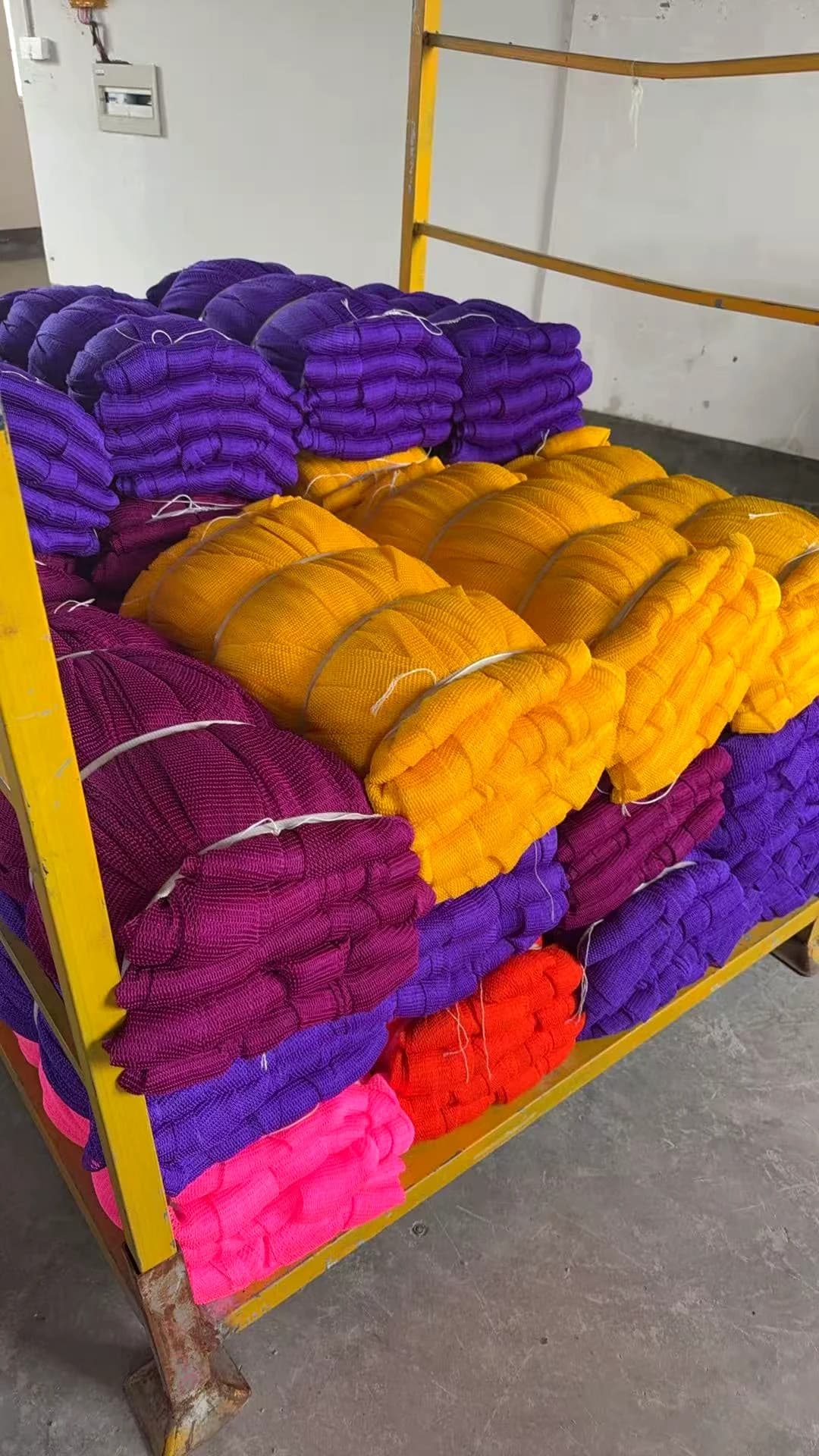 Colorful African net sponge mesh bundles prepared for bulk supply