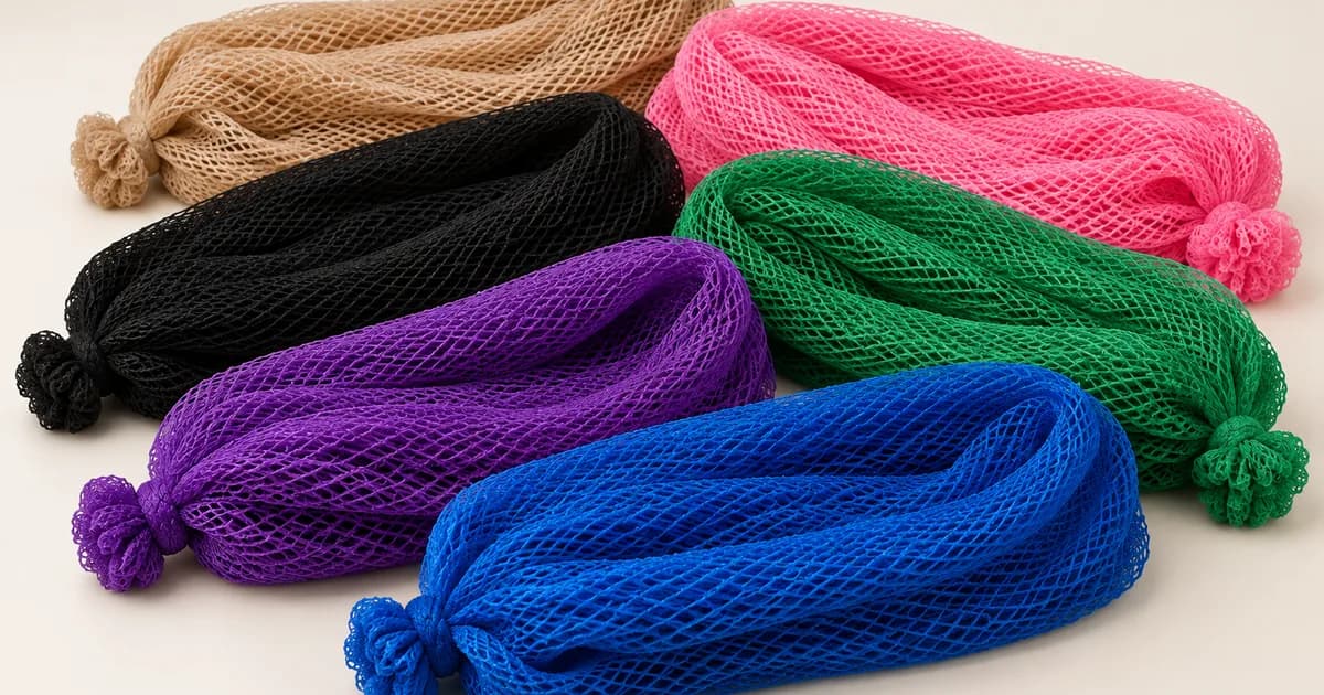 Illustrative rendering of finished African net sponges for wholesale sourcing