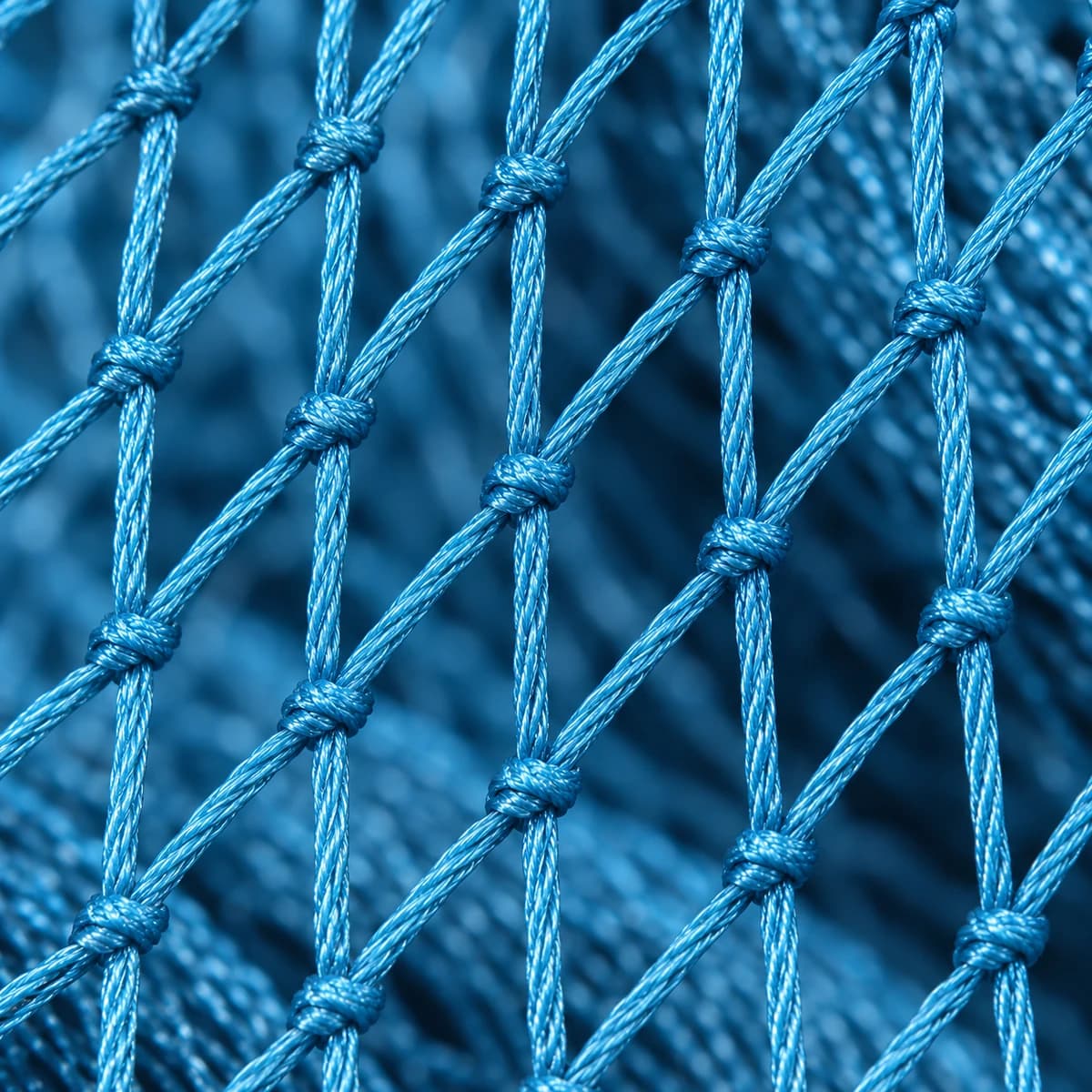 Nylon multifilament fishing net prepared for weight estimation